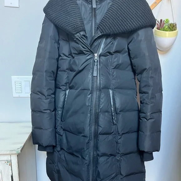 Mackage Brigid Knit & Leather Trim Down Puffer
Parka - Picture 2 of 16